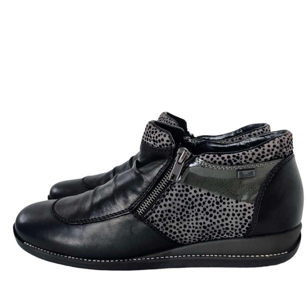RIEKER Water Resistant Leather Lambswool Lining Ankle Boots Shoes EU42/US 10 - Picture 2 of 14